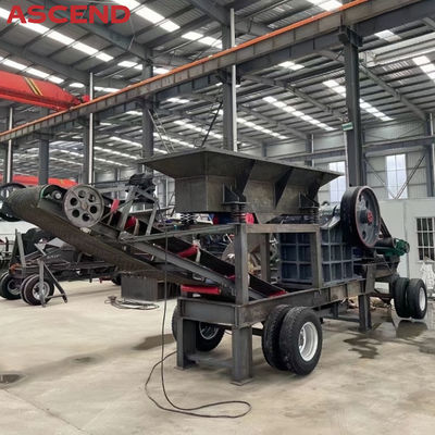 Small Portable Gold Mining Equipment 10-100tph Capacity Quarry Mobile Crushing Machine