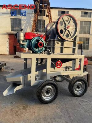 Small Capacity 1 2 3tph Mobile Jaw Crusher PE150x250 For Basalt Limestone Gold Ore Crushing In Energy&Mining