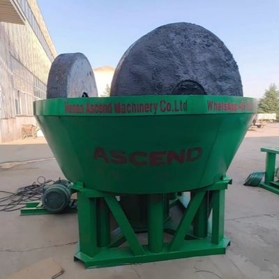 Cast Steel Three Rollers Water Wet Pan Mill 1200 Model 1tph Capacity For Gold Silver Ore Powder Making In Sudan Tanzania