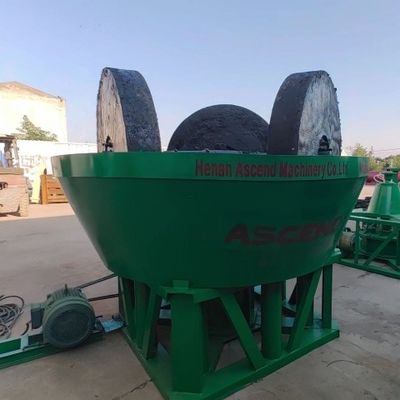 Cast Steel Three Rollers Water Wet Pan Mill 1200 Model 1tph Capacity For Gold Silver Ore Powder Making In Sudan Tanzania