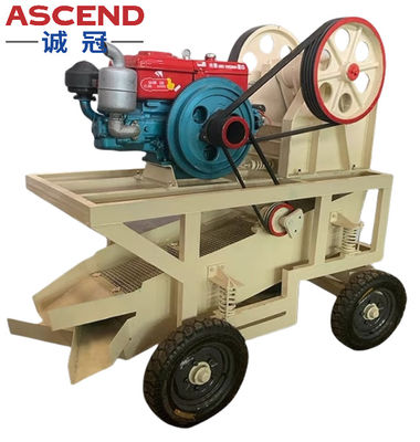 Small Capacity 1 2 3tph Mobile Jaw Crusher PE150x250 For Basalt Limestone Gold Ore Crushing In Energy&Mining