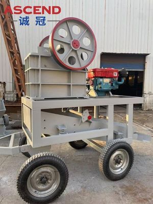 Small Capacity 1 2 3tph Mobile Jaw Crusher PE150x250 For Basalt Limestone Gold Ore Crushing In Energy&Mining