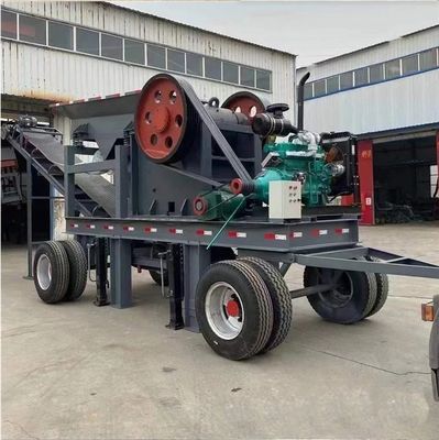 10 20 30 Tph Capacity Diesel Engine Mobile Jaw Crusher For Sand Stone Processing Production Lines