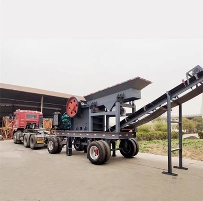 10 20 30 Tph Capacity Diesel Engine Mobile Jaw Crusher For Sand Stone Processing Production Lines