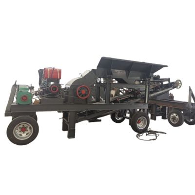 PC400x300 PC600x400 Models 8 10 15tph Capacity Diesel Engine Mobile Hammer Crusher Mill For Glass Limestone Gravel