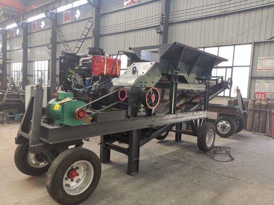 PC400x300 PC600x400 Models 8 10 15tph Capacity Diesel Engine Mobile Hammer Crusher Mill For Glass Limestone Gravel