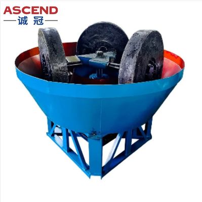 China Gold Grinding Mill Wet Pan Mills 1200 Models Final Product Size 0.1-0.178mm With 400 500 Kgs Per Hour Capacity