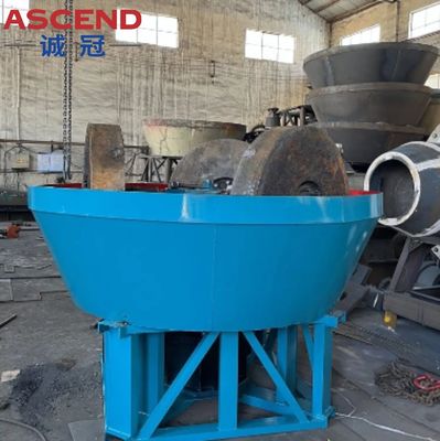 China Gold Grinding Mill Wet Pan Mills 1200 Models Final Product Size 0.1-0.178mm With 400 500 Kgs Per Hour Capacity