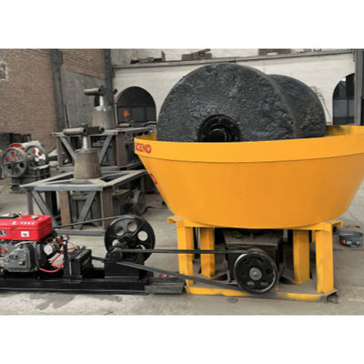 1200 Model Cast Steel Double Rollers Wet Pan Mill For Gold Silver Ore Stone Mining With 500kg Per Hour Capacity In Sudan