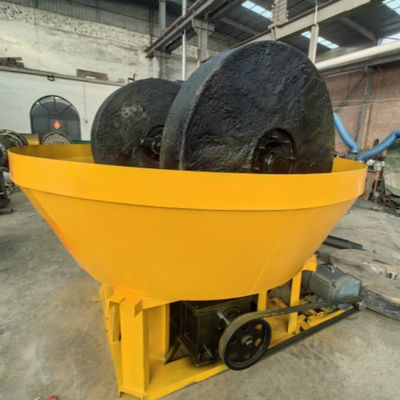 1200 Model Cast Steel Double Rollers Wet Pan Mill For Gold Silver Ore Stone Mining With 500kg Per Hour Capacity In Sudan